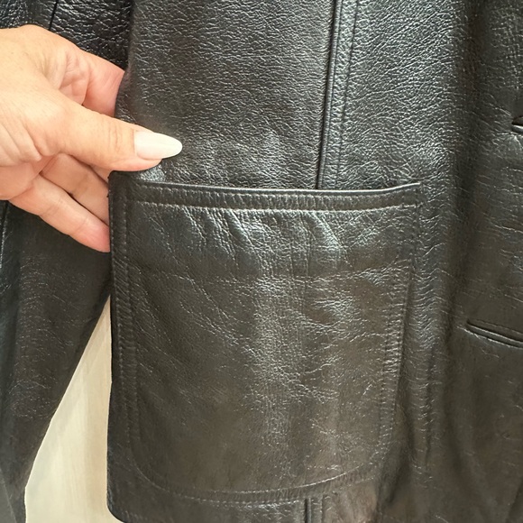 Vintage Wilsons black leather jacket size S - Picture 4 of 5